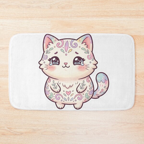 Item preview, Cute Pastel Kawaii Kitten Mandala Art designed and sold by Iampoji.