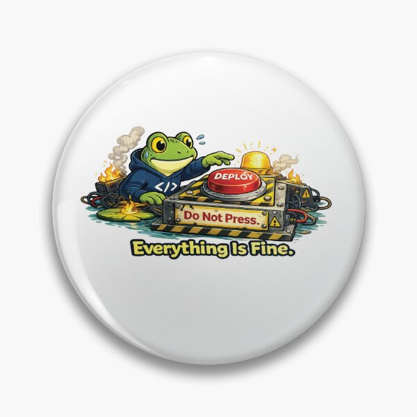 Item preview, Deploy Button Frog designed and sold by SimplePoDesign.