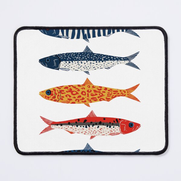 Item preview, Colorful Sardine School | Modern Folk Art Fish Illustration designed and sold by Brightberry Studio.