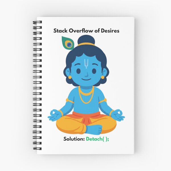 Item preview, Stack Overflow of Desires | Coding Meets Spirituality designed and sold by BhaktiByte.