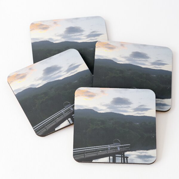 Item preview, Peaceful Wooden Pier at Sunset Lake designed and sold by DoiDawn.