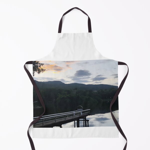Item preview, Peaceful Wooden Pier at Sunset Lake designed and sold by DoiDawn.