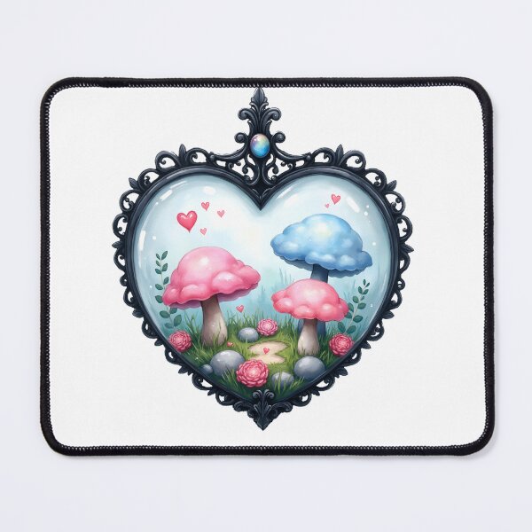 Item preview, Pastel Mushroom Terrarium Heart designed and sold by Starlett Designs.