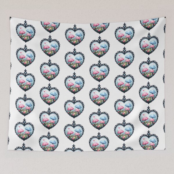 Item preview, Pastel Mushroom Terrarium Heart designed and sold by Starlett Designs.