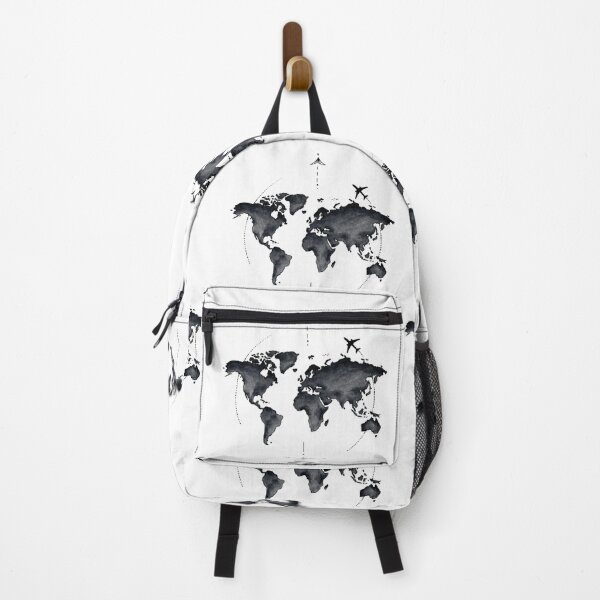 Item preview, Minimalist World Map and Airplane designed and sold by RoyalDeluxGo.