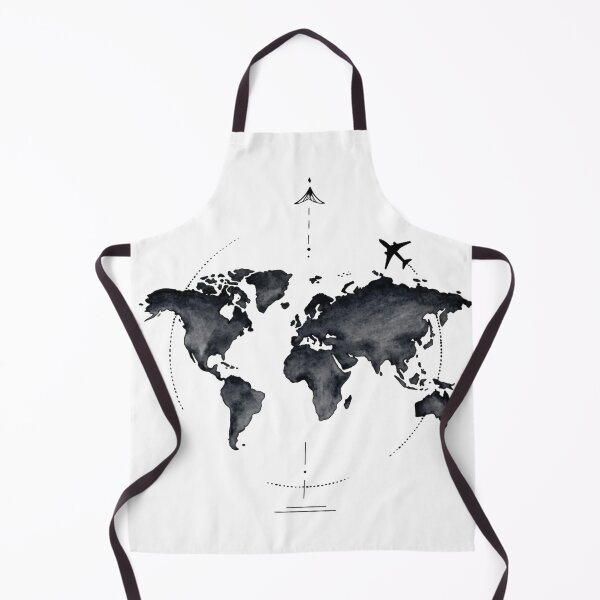 Item preview, Minimalist World Map and Airplane designed and sold by RoyalDeluxGo.