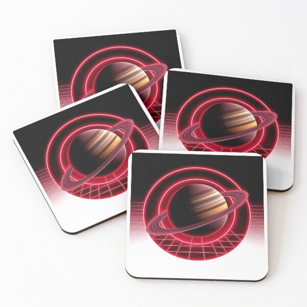 Item preview, Saturn Synthwave - Modern Graphic Art Sticker designed and sold by QuirkThreadsCo.