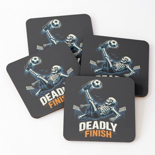 Item preview, Deadly Finish – Skeleton Bicycle Kick Football | Vintage Halloween Soccer Streetwear designed and sold by warlistop.