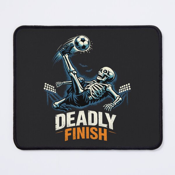 Item preview, Deadly Finish – Skeleton Bicycle Kick Football | Vintage Halloween Soccer Streetwear designed and sold by warlistop.