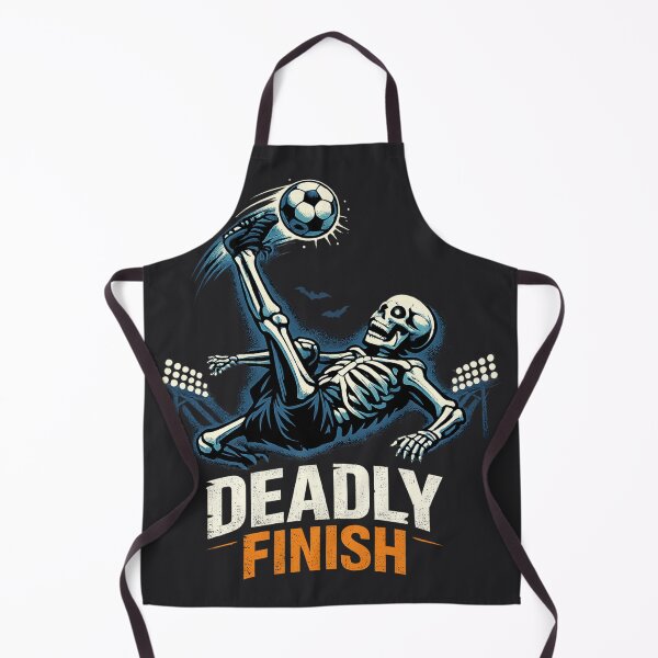 Item preview, Deadly Finish – Skeleton Bicycle Kick Football | Vintage Halloween Soccer Streetwear designed and sold by warlistop.