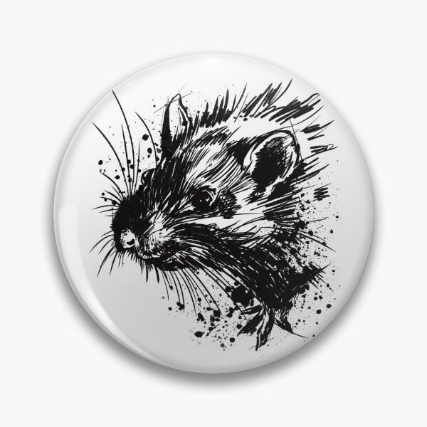 Item preview, Rat Ink Sketch Wildlife Portrait designed and sold by Inkversed.
