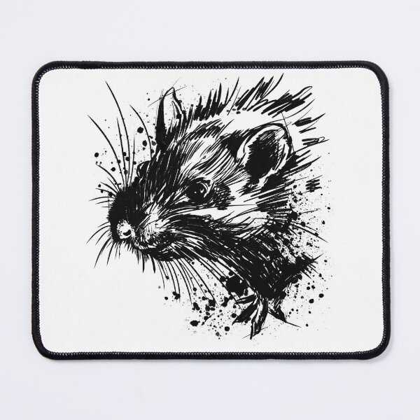 Item preview, Rat Ink Sketch Wildlife Portrait designed and sold by Inkversed.
