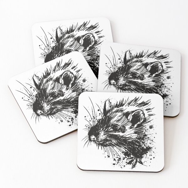 Item preview, Rat Ink Sketch Wildlife Portrait designed and sold by Inkversed.