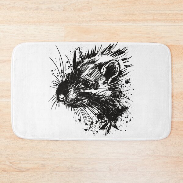 Item preview, Rat Ink Sketch Wildlife Portrait designed and sold by Inkversed.