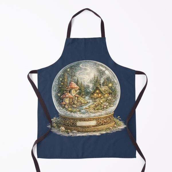 Item preview, Enchanted Forest Snow Globe Watercolor | Magical Cottagecore Woodland Illustration designed and sold by MagicMakerPh⭐⭐⭐⭐⭐.
