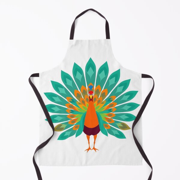 Item preview, Indian Peacock With Open Feathers Geometric - Mode designed and sold by QuirkThreadsCo.