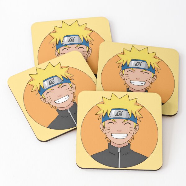 Item preview, young Naruto Uzumaki, featuring his trademark spiky blonde hair, whiskered cheeks, and wide, happy closed-eye smile designed and sold by luffy2374.
