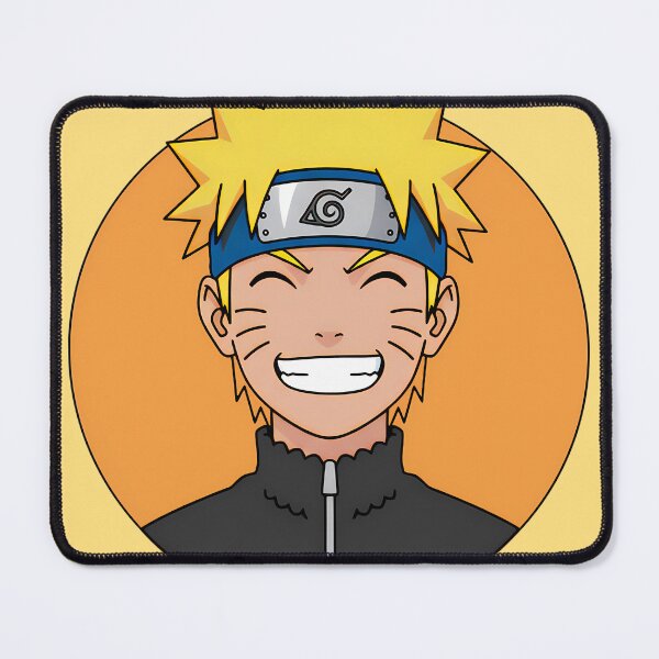 Item preview, young Naruto Uzumaki, featuring his trademark spiky blonde hair, whiskered cheeks, and wide, happy closed-eye smile designed and sold by luffy2374.