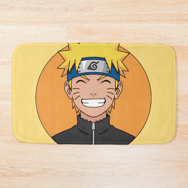 Item preview, young Naruto Uzumaki, featuring his trademark spiky blonde hair, whiskered cheeks, and wide, happy closed-eye smile designed and sold by luffy2374.
