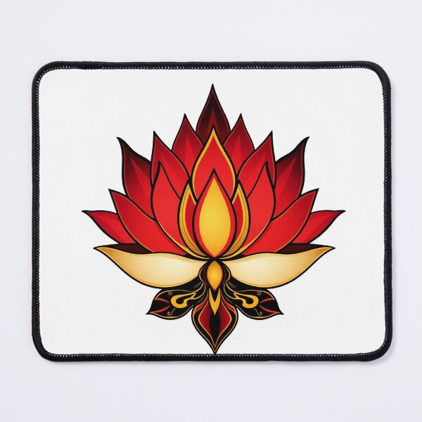 Item preview, Sacred Lotus Flower Ornamental - Modern Graphic Ar designed and sold by QuirkThreadsCo.