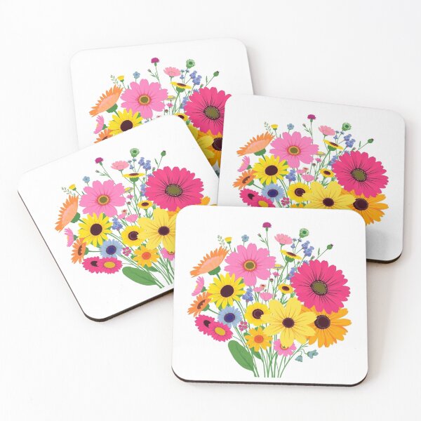 Item preview, Wildflower Bouquet Flat Floral - Modern Graphic Ar designed and sold by QuirkThreadsCo.
