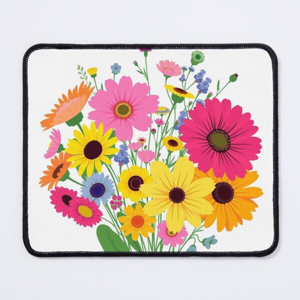 Item preview, Wildflower Bouquet Flat Floral - Modern Graphic Ar designed and sold by QuirkThreadsCo.