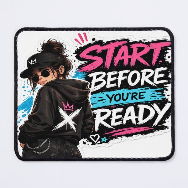 Item preview, Start Before You're Ready – Fearless Girl Sticker designed and sold by Genzfirevibes.