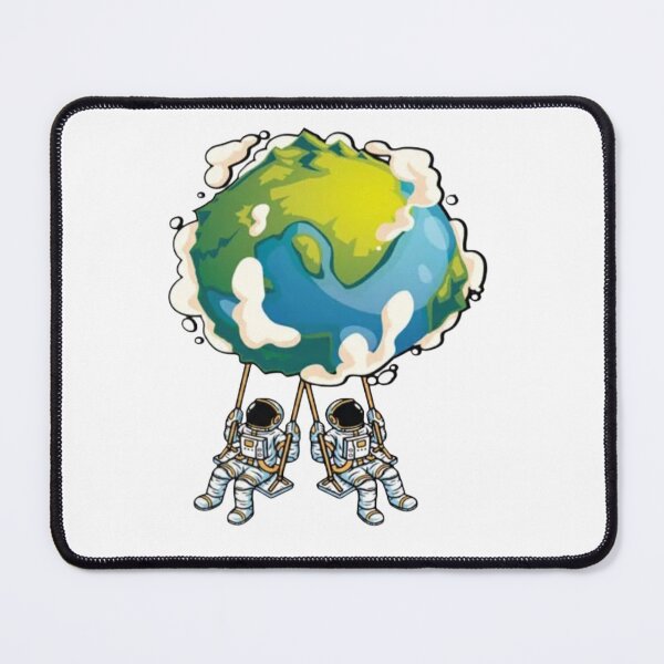 Item preview, Two Astronauts Swinging from Planet Earth designed and sold by RoyalDeluxGo.