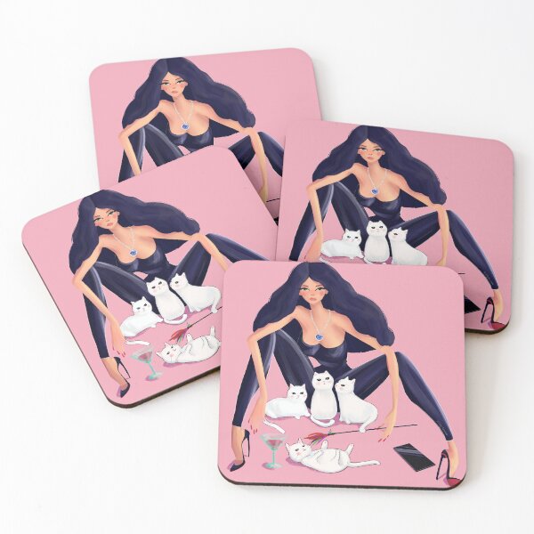 Item preview, Crazy Cat Lady with White Kittens designed and sold by ArtbyLanaN.