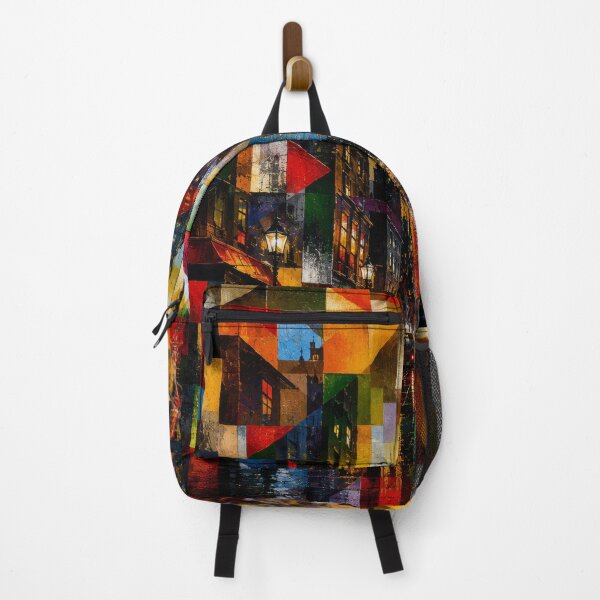 Item preview, Geometric City Nightscape designed and sold by Stocksom  Art Prints.