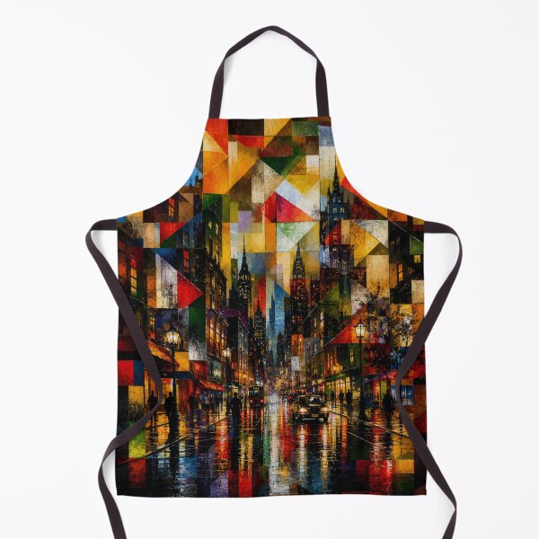 Item preview, Geometric City Nightscape designed and sold by Stocksom  Art Prints.
