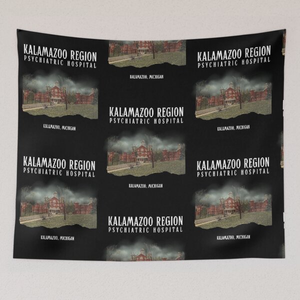 Item preview, Kalamazoo Regional Psychiatric Hospital (Kalamazoo, Michigan) Hero Graphic designed and sold by GhostlyWorld.
