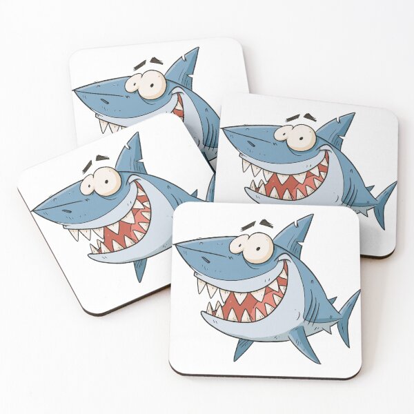 Item preview, Funny Cartoon Shark | Cute Smiling Shark Illustration designed and sold by Brightberry Studio.