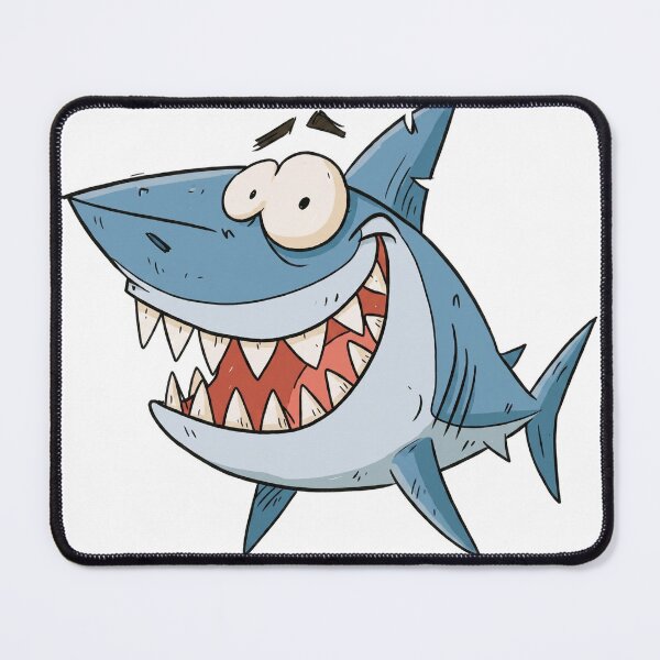 Item preview, Funny Cartoon Shark | Cute Smiling Shark Illustration designed and sold by Brightberry Studio.