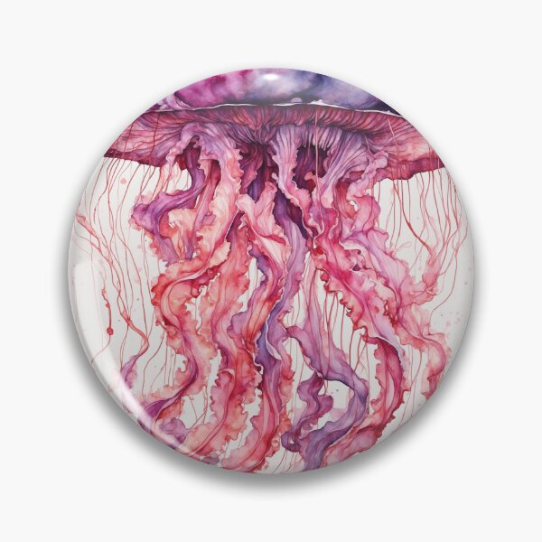 Item preview, Jellyfish Watercolor Art — Ocean Print designed and sold by RawNaturePrints.