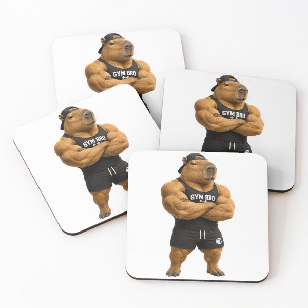 Item preview, Gym Bro Capybara Funny Cartoon Art designed and sold by PriyankaSonara.