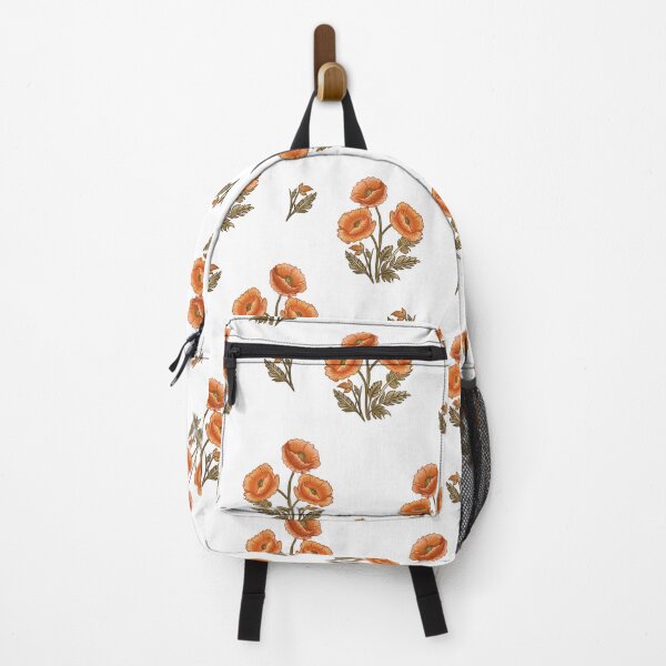 Item preview, Vintage Orange Poppy Floral Pattern | Cottagecore Botanical Flowers Seamless Print designed and sold by neenu-bhasin11.