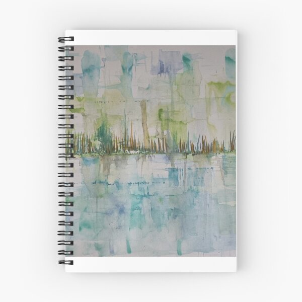Item preview, Soft abstract pastel watercolour of a waterside scene by Kzacreative designed and sold by Kzacreative.