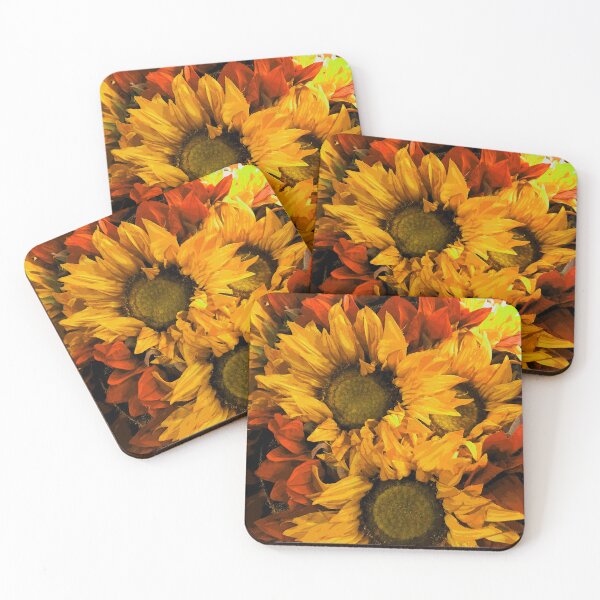Artikelvorschau, Herbst Herbst Goldrute-Gelb und Orange Sonnenblumen Kunst entworfen und verkauft von DEC02.