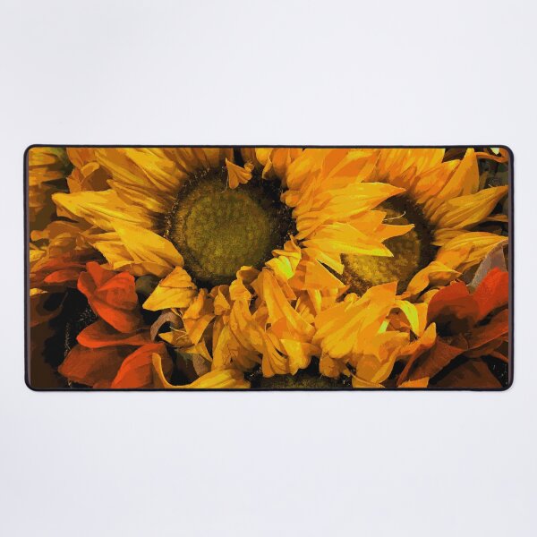Item preview, Autumn Fall Goldenrod-Yellow And Orange Sunflowers Art designed and sold by DEC02.