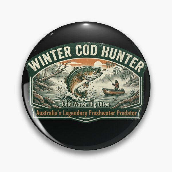 Item preview, Winter Cod Hunter Murray Cod Fishing Australian Freshwater Angler designed and sold by Yellowriversss.