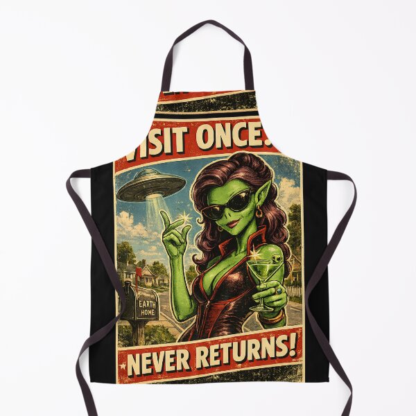 Item preview, Vintage Sci Fi UFO Cool Female Alien Poster designed and sold by Genius Geek.