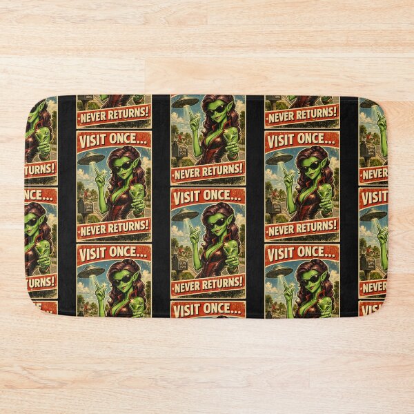 Item preview, Vintage Sci Fi UFO Cool Female Alien Poster designed and sold by Genius Geek.