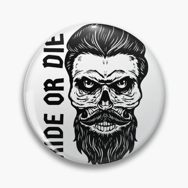 Item preview, Bearded Skull Vintage Design, Gothic Skeleton Face, Dark Tattoo Style, Biker Graphic Tee designed and sold by Bigohobi.