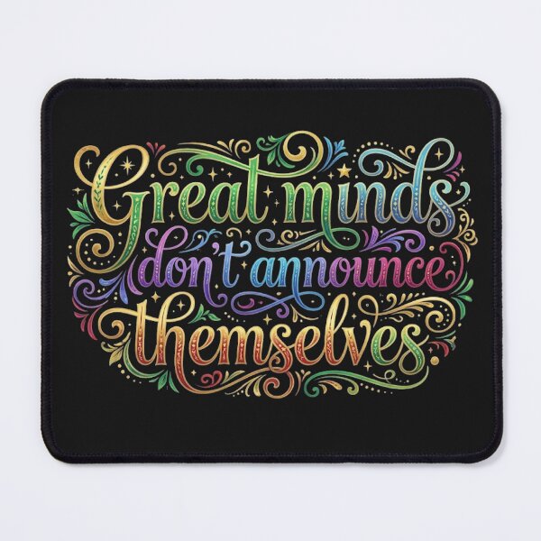 Item preview, Great Minds Dont Announce Themselves Retro Vintry Off designed and sold by VintryOff.