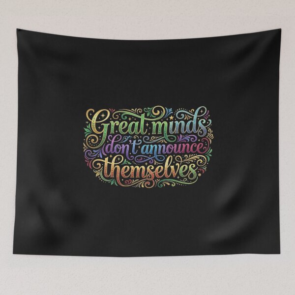 Item preview,  Great Minds Dont Announce Themselves Retro Vintry Off designed and sold by VintryOff.