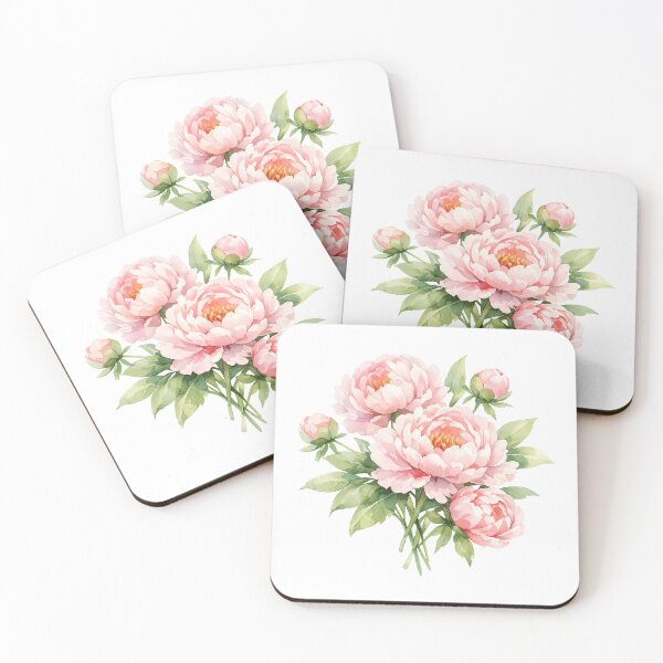 Item preview, Watercolor Pink Peony Bouquet designed and sold by odkocreative.