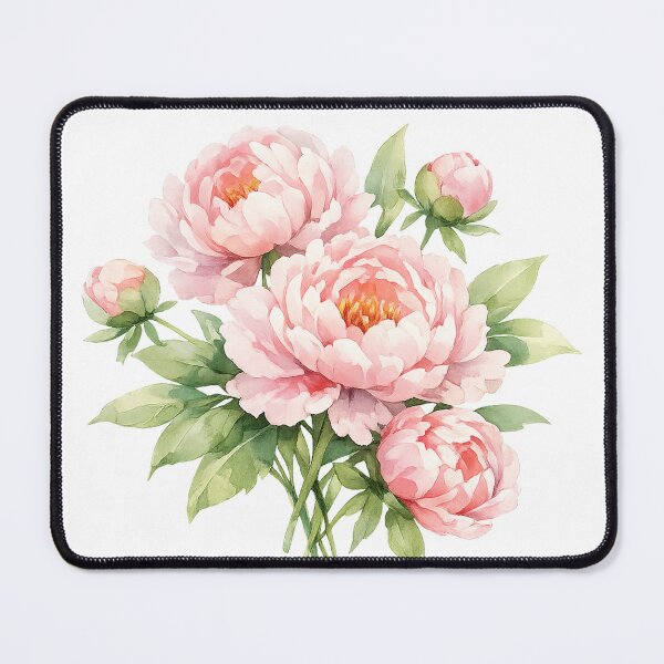 Item preview, Watercolor Pink Peony Bouquet designed and sold by odkocreative.