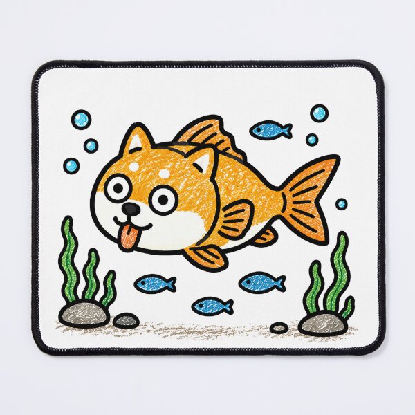 Item preview, Funny Shiba Goldfish Cute Kawaii Dog Fish Hybrid Cartoon Animal designed and sold by Tiny Paw by jojojo Studio.