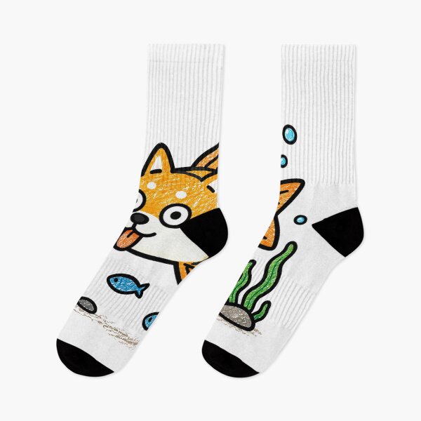 Item preview, Funny Shiba Goldfish Cute Kawaii Dog Fish Hybrid Cartoon Animal designed and sold by Tiny Paw by jojojo Studio.